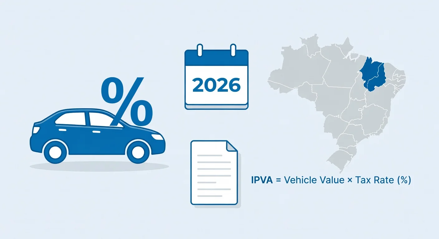 Alíquota IPVA Bahia 2026: porcentagens por tipo de veículo e como calcular