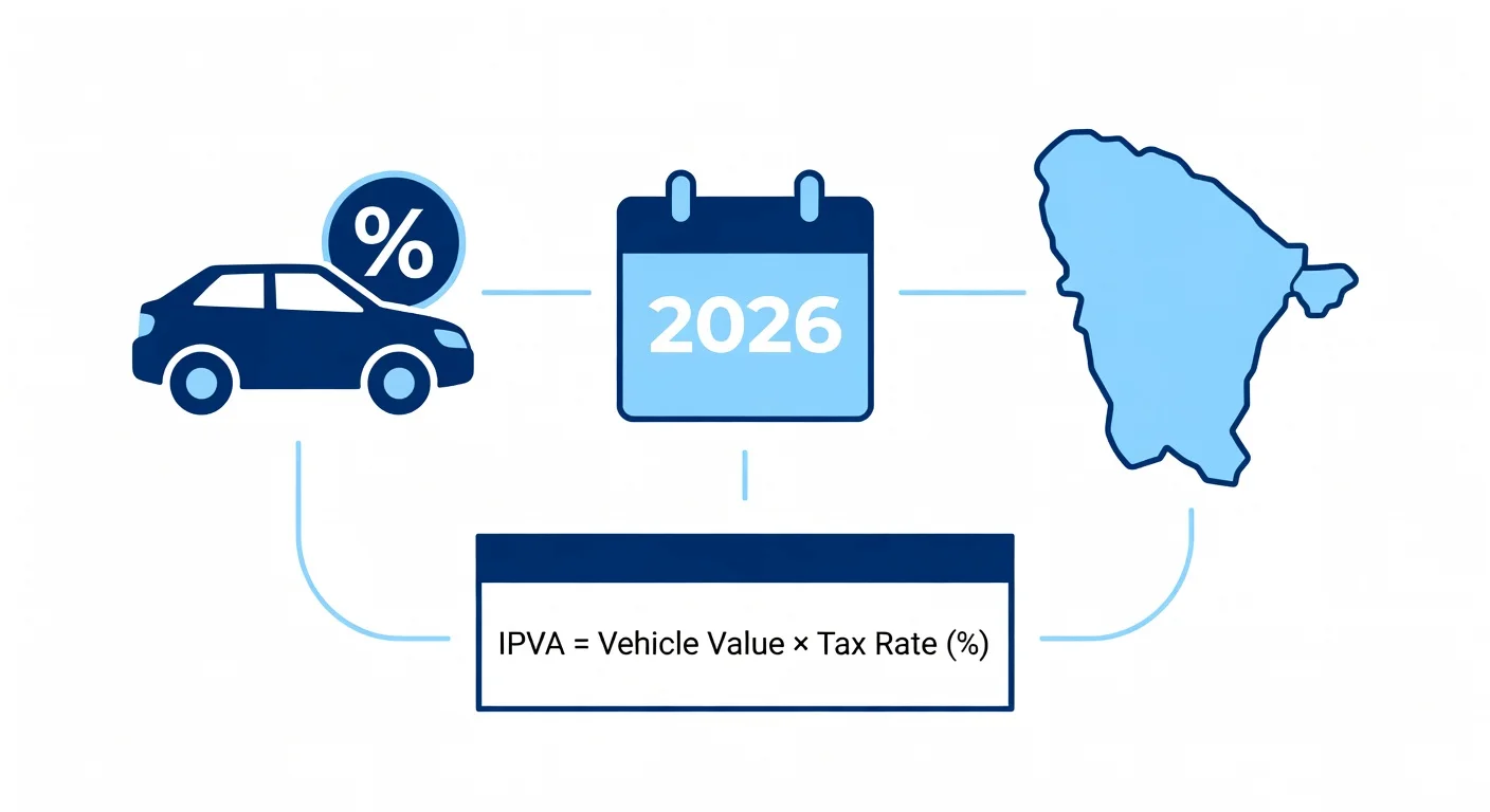 Alíquota IPVA Ceará 2026: porcentagens por tipo de veículo e como calcular