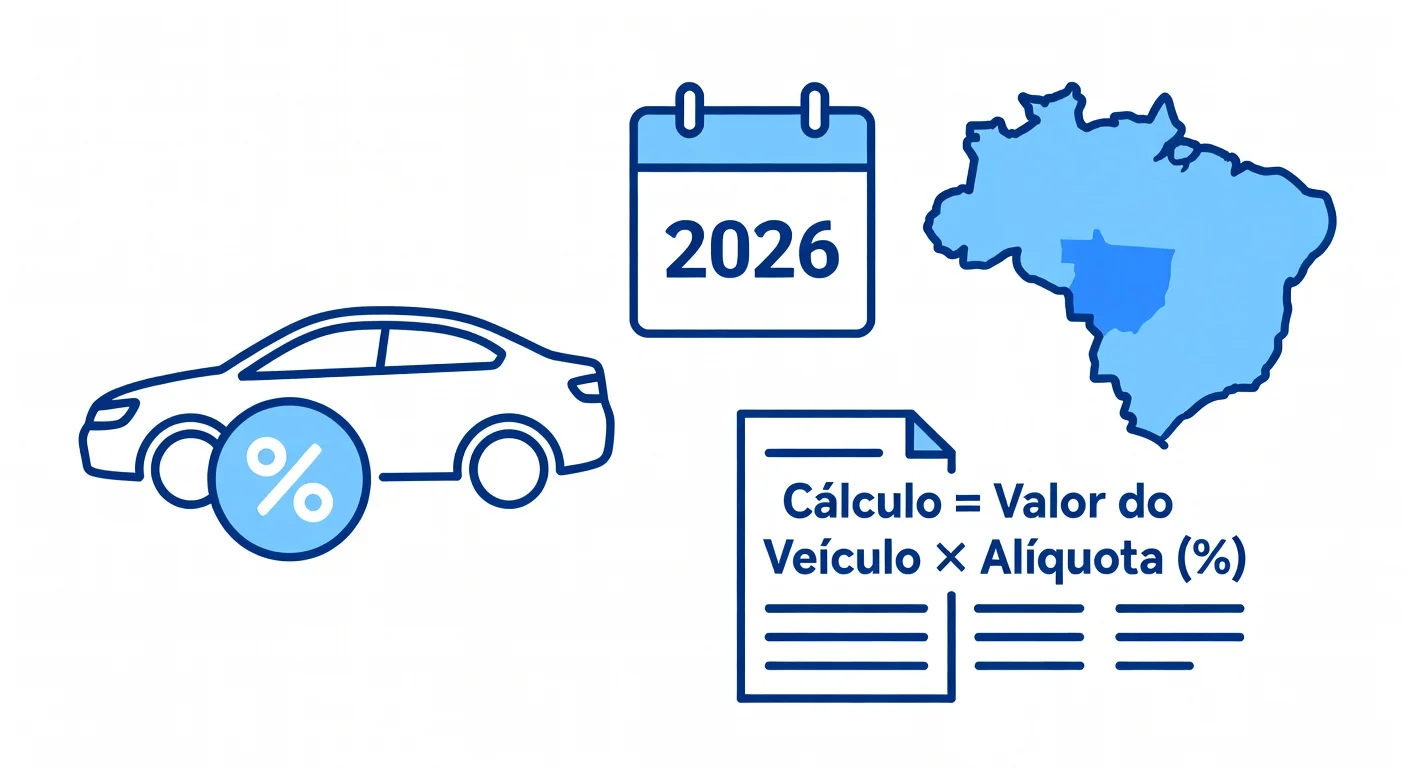 Alíquota IPVA Distrito Federal 2026: porcentagens por tipo de veículo e como calcular