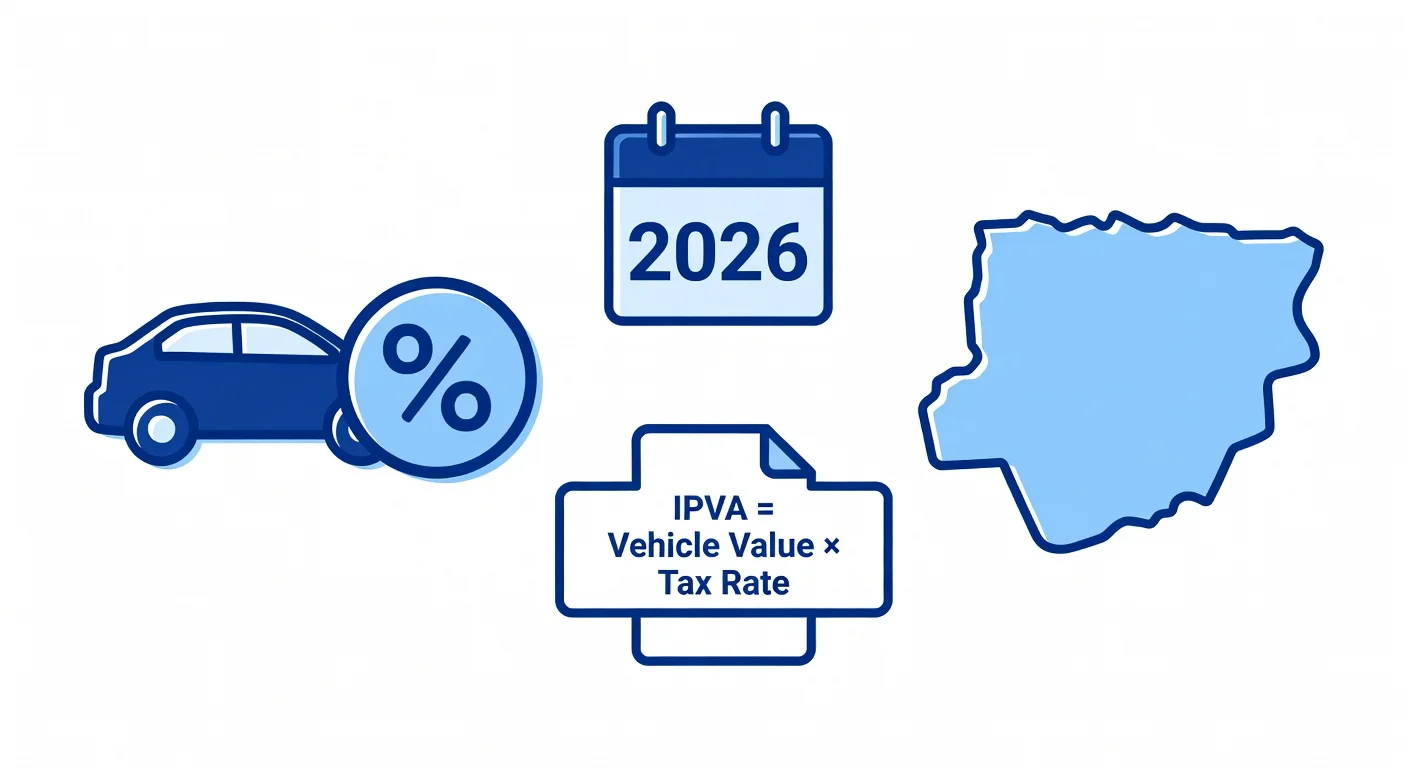 Alíquota IPVA Mato Grosso 2026: porcentagens por tipo de veículo e como calcular