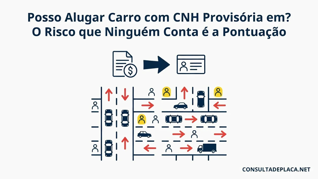 Posso Alugar Carro com CNH Provisória em 2026? O Risco que Ninguém Conta é a Pontuação