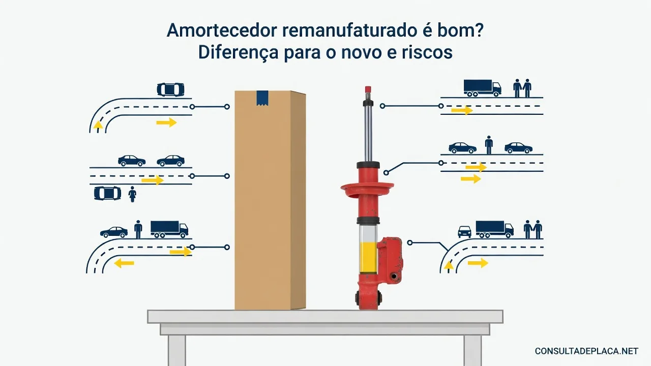 Amortecedor remanufaturado é bom? Diferença para o novo e riscos