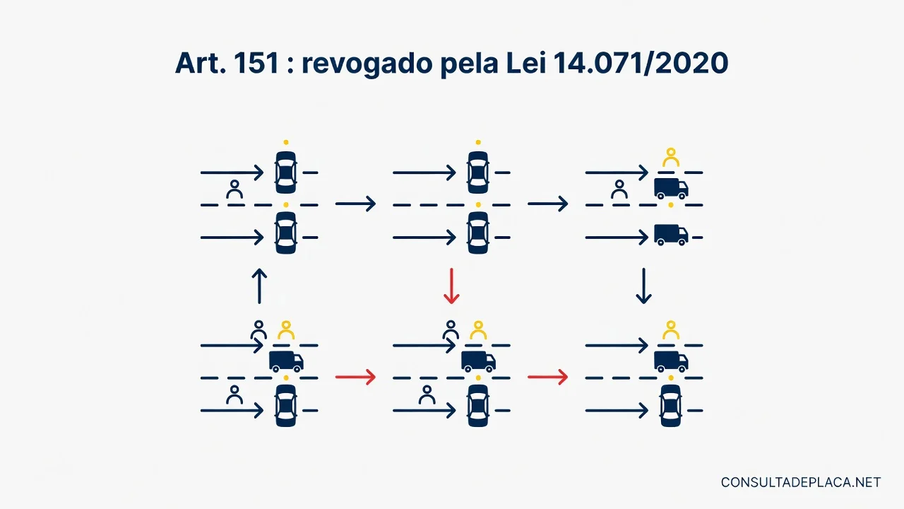 Art. 151 do CTB: revogado pela Lei 14.071/2020