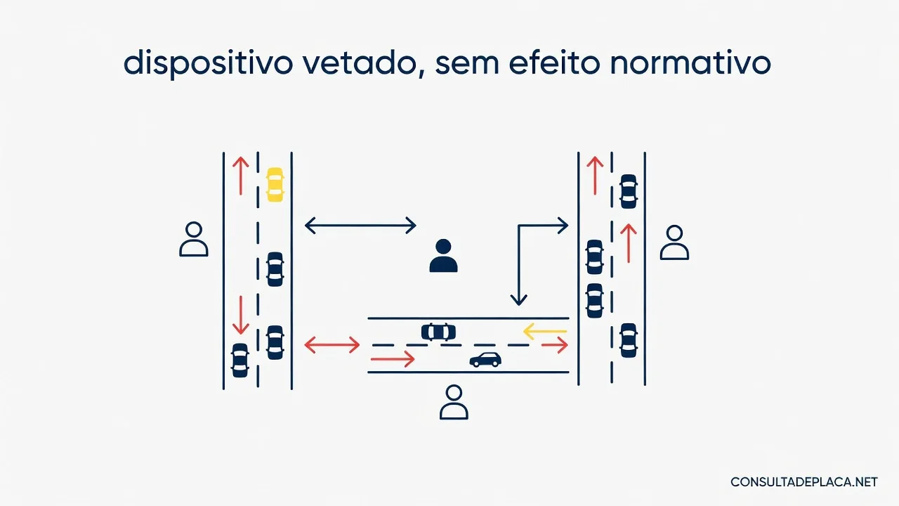 Artigo 324 do CTB: dispositivo vetado, sem efeito normativo