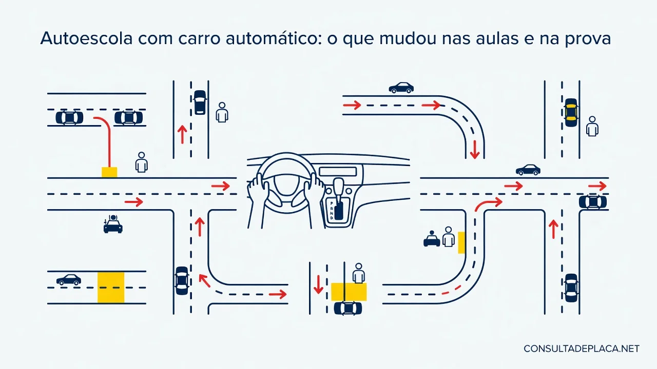 Autoescola com carro automático: o que mudou nas aulas e na prova