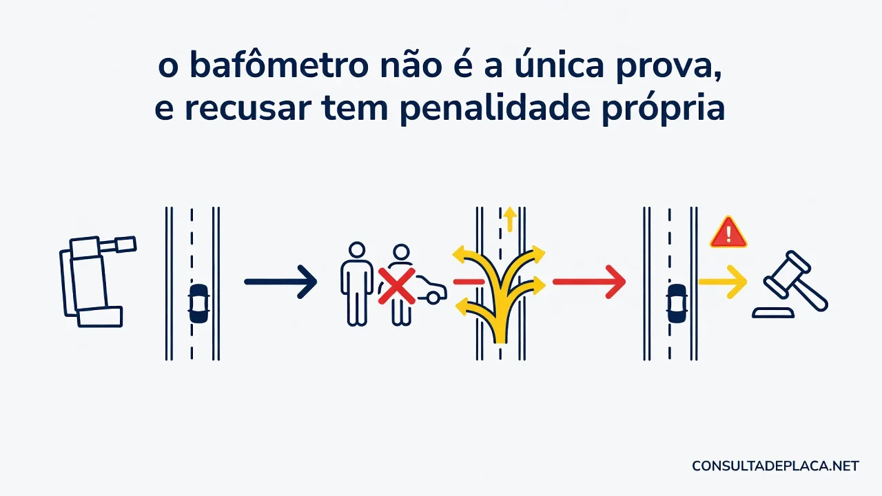 Artigo 277 do CTB: o bafômetro não é a única prova, e recusar tem penalidade própria