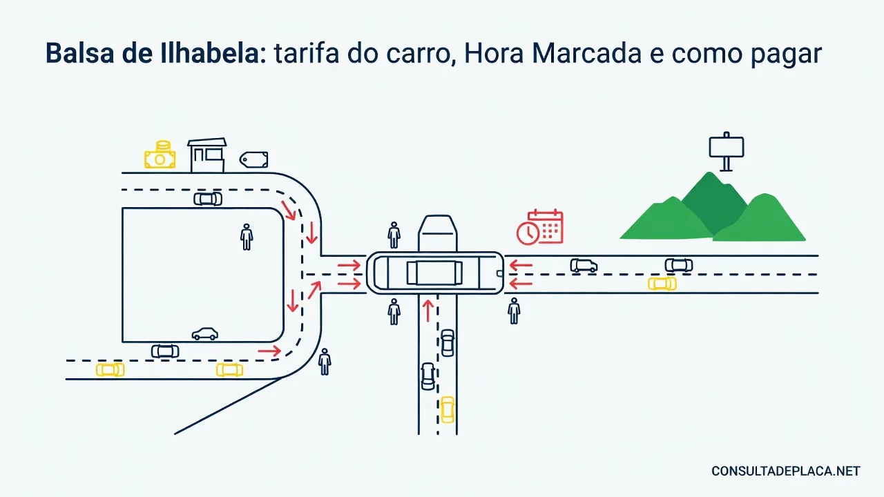 Balsa de Ilhabela: tarifa do carro, Hora Marcada e como pagar
