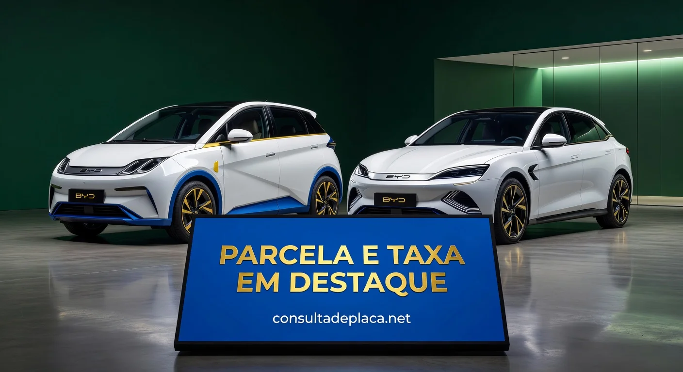 BYD Financiamento 2026: Dolphin Mini a R$ 999/mês e Seal com Taxa 1,46% a.m.