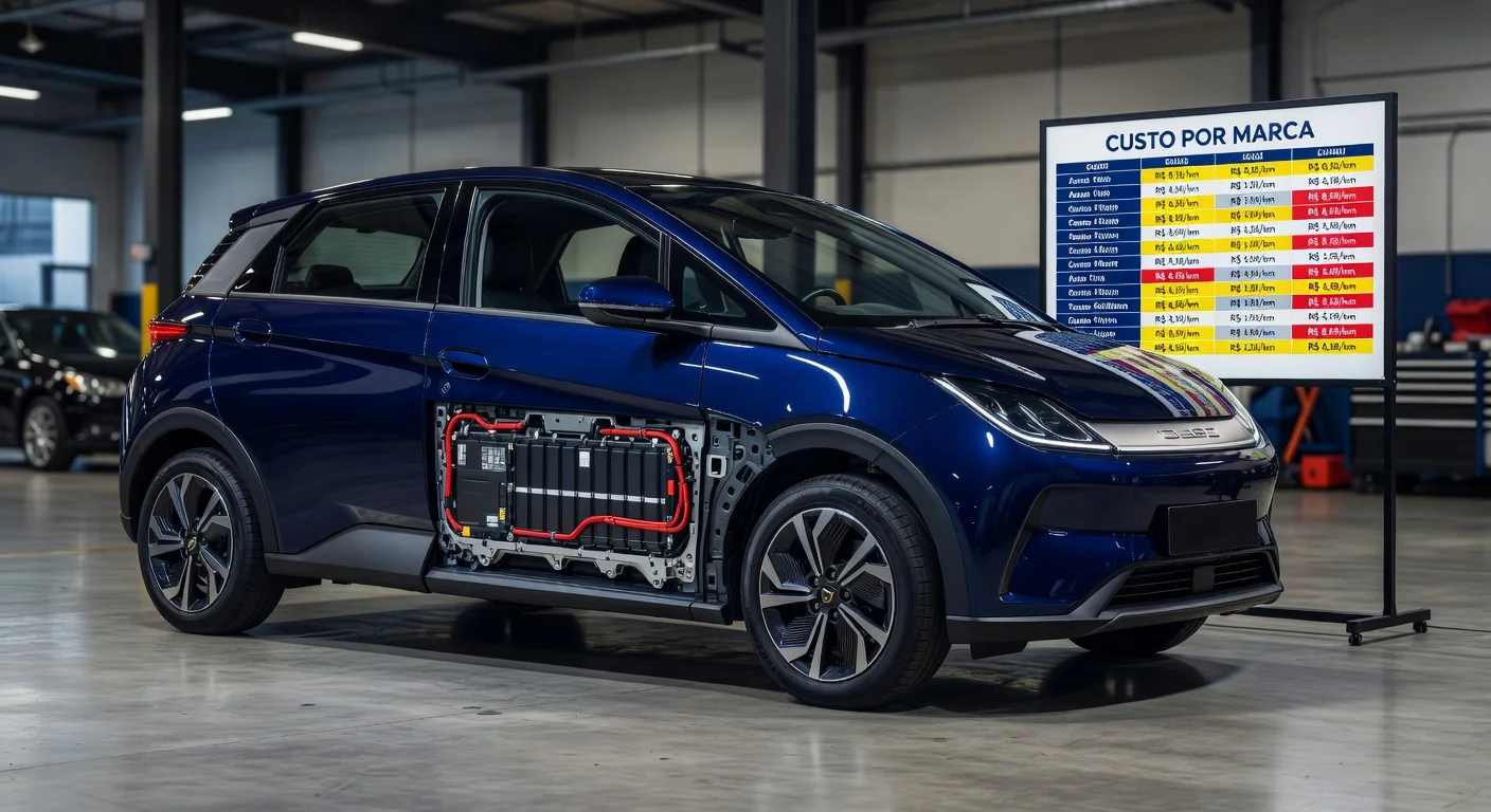 Custo de Troca de Bateria de Carro Elétrico 2026: BYD, Tesla e GWM — Valores Reais