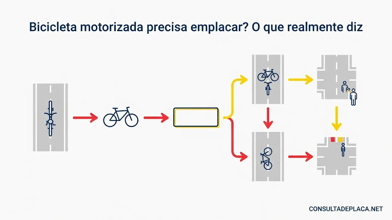 Bicicleta motorizada precisa emplacar? O que o artigo 134-A do CTB realmente diz
