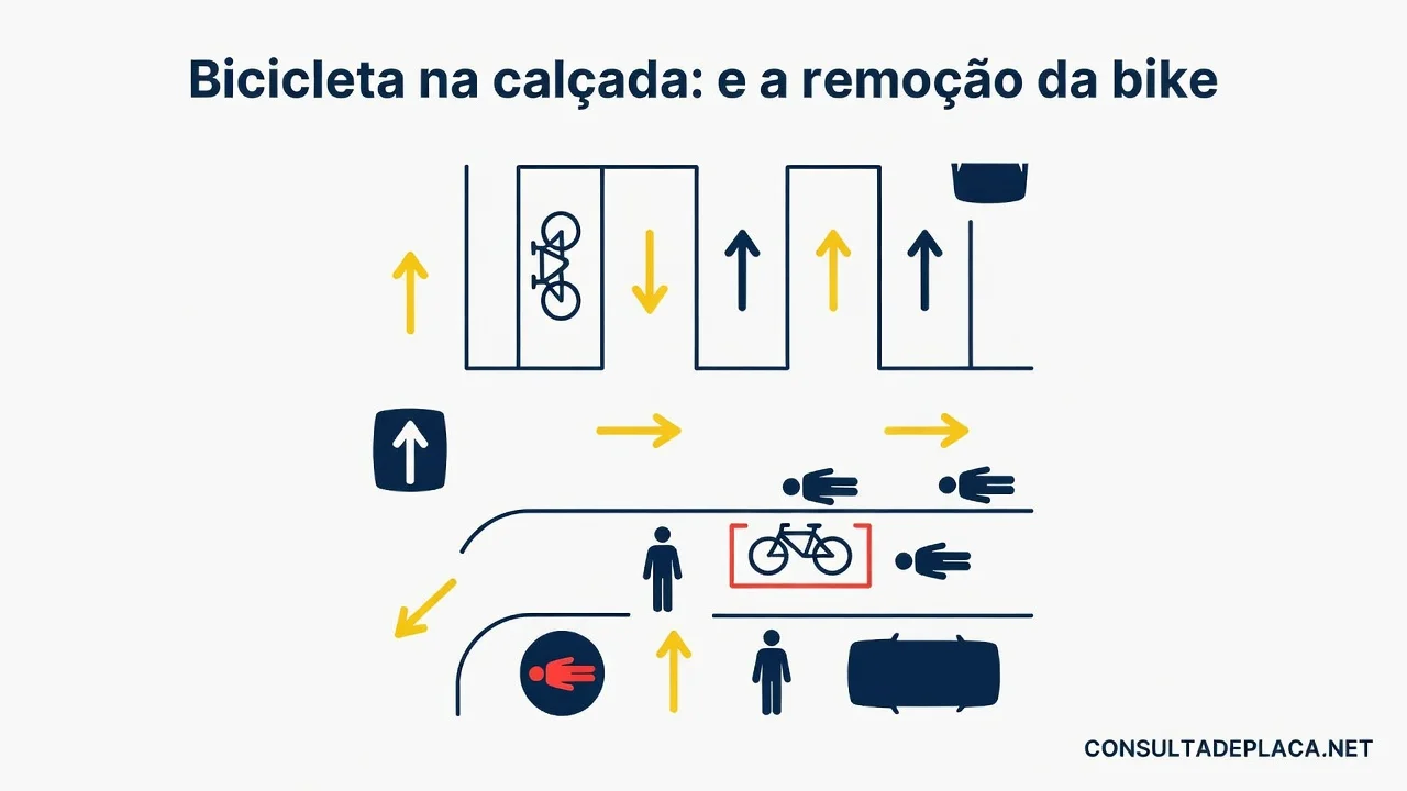 Bicicleta na calçada: artigo 255 do CTB e a remoção da bike