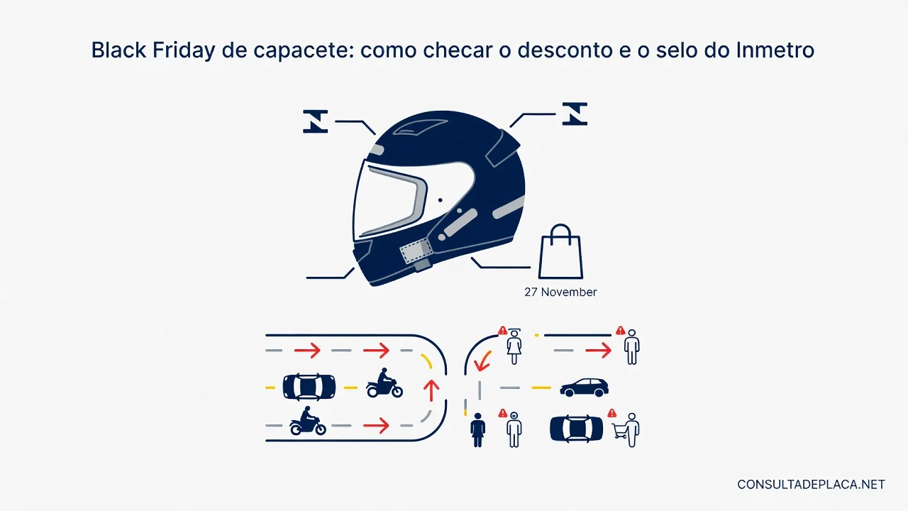 Black Friday de capacete: como checar o desconto e o selo do Inmetro