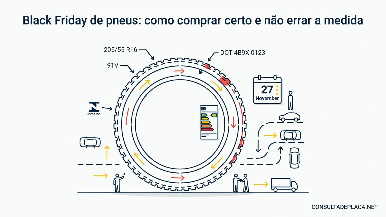 Black Friday de pneus: como comprar certo e não errar a medida
