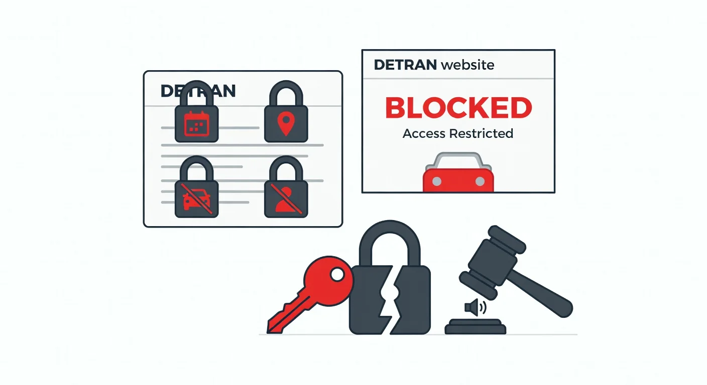 Bloqueios no documento do veículo 2026: tipos e como resolver