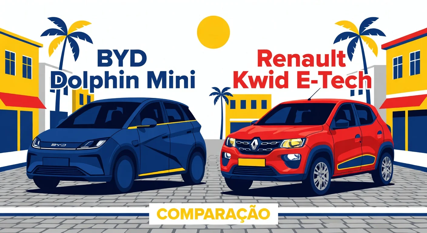 BYD Dolphin Mini vs Renault Kwid E-Tech: Qual Comprar? (2026)