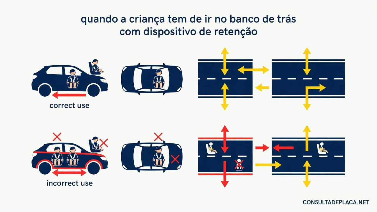 Artigo 64 do CTB: quando a criança tem de ir no banco de trás com dispositivo de retenção
