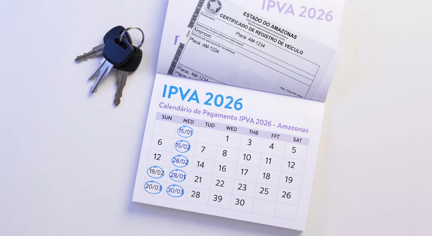Calendário IPVA 2026 AM: Datas e Prazos para Não Perder