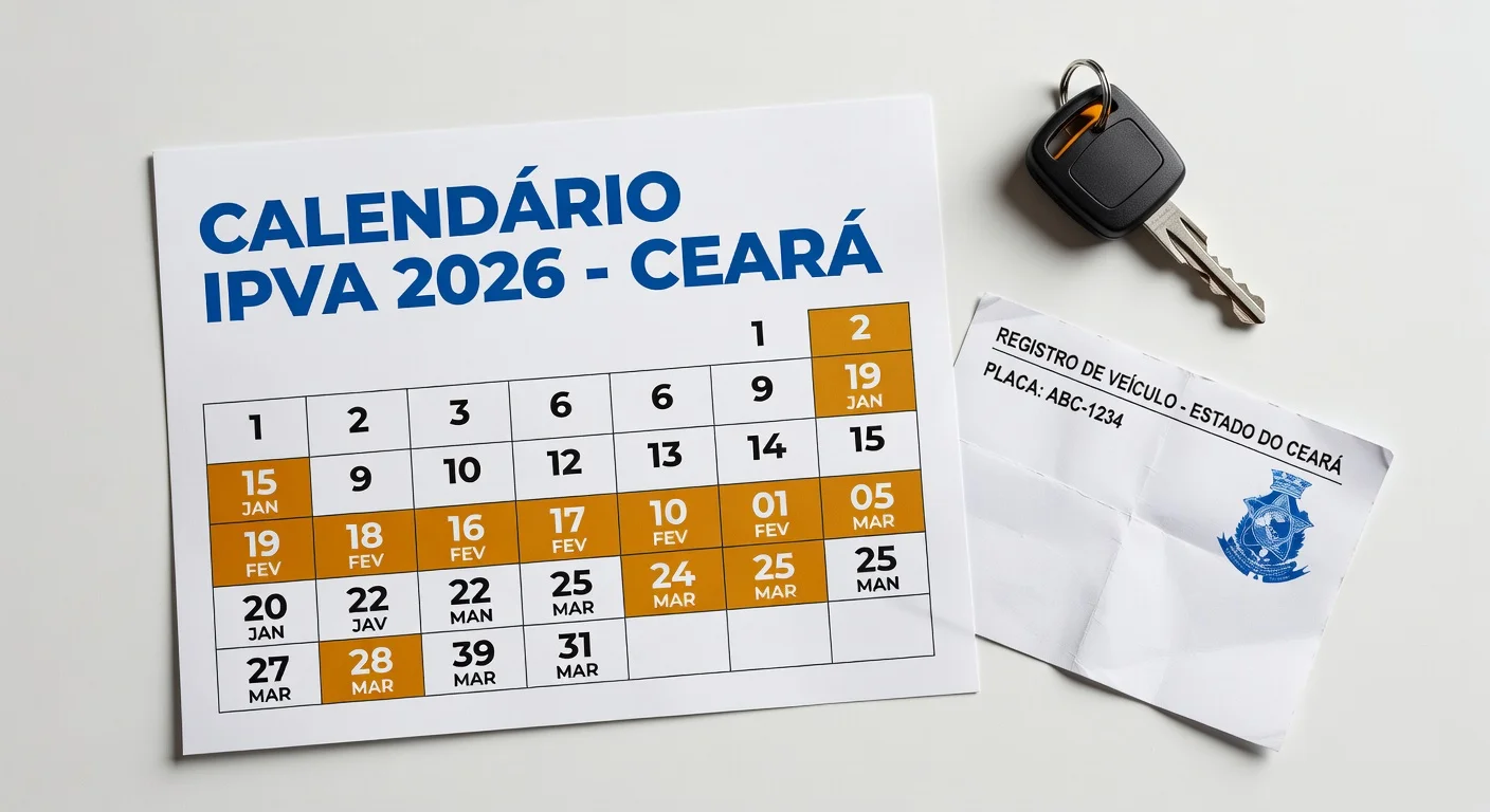 Calendário IPVA 2026 CE: Datas e Prazos para Não Perder