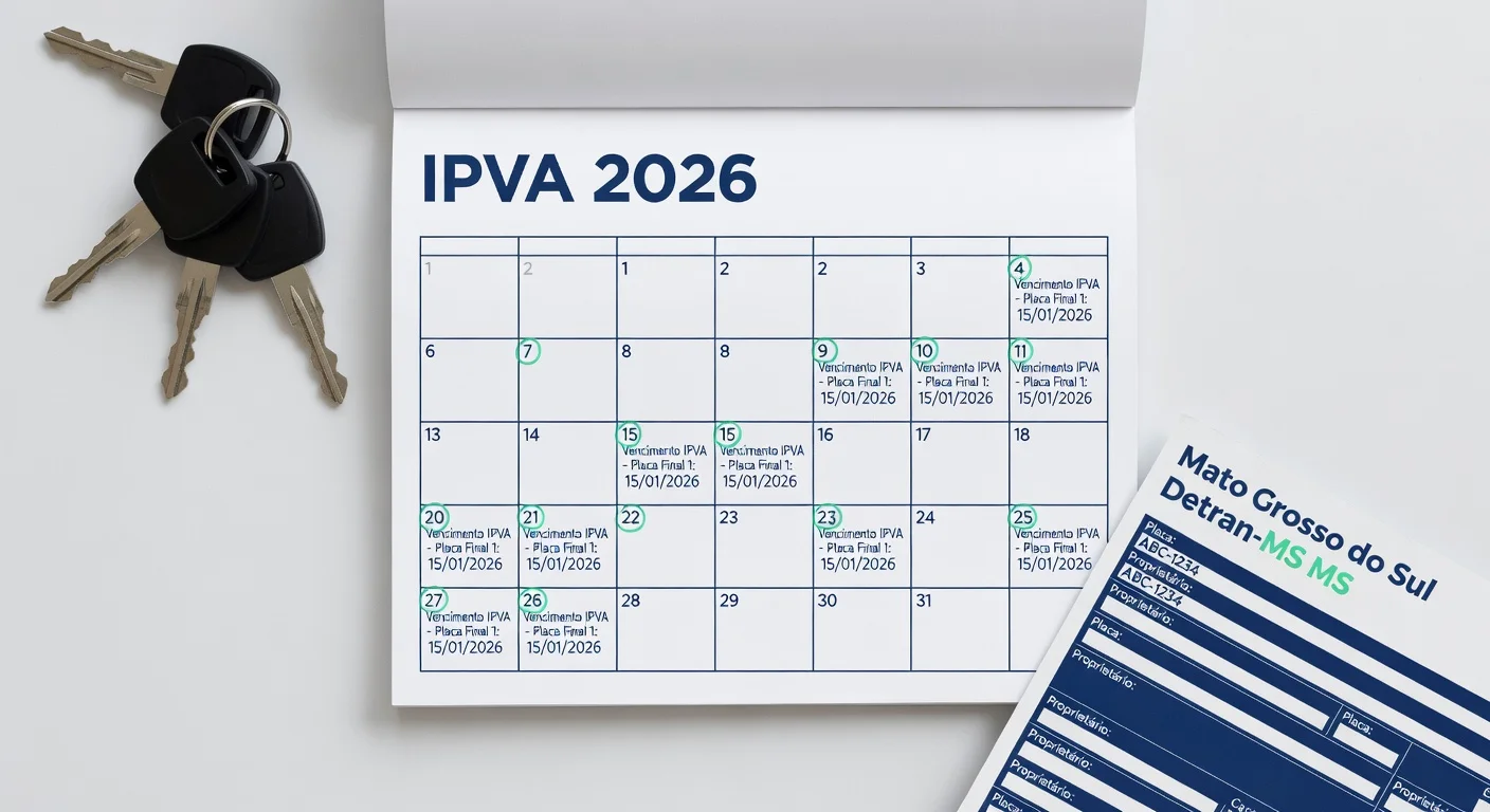 Calendário IPVA 2026 MS: Datas e Prazos para Não Perder