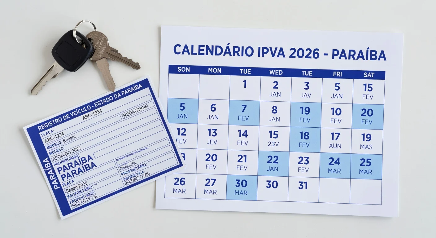 Calendário IPVA 2026 PB: Datas e Prazos para Não Perder