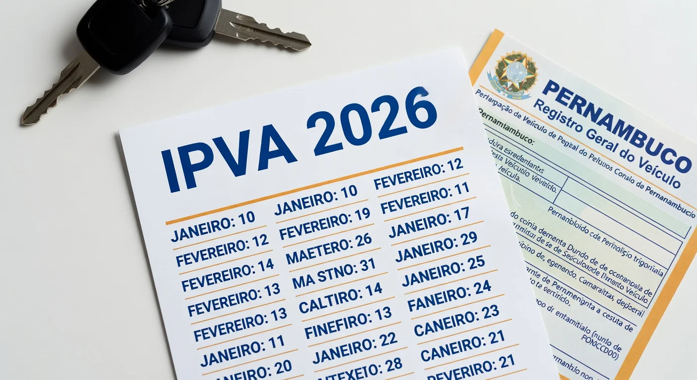 Calendário IPVA 2026 PE: Datas e Prazos para Não Perder
