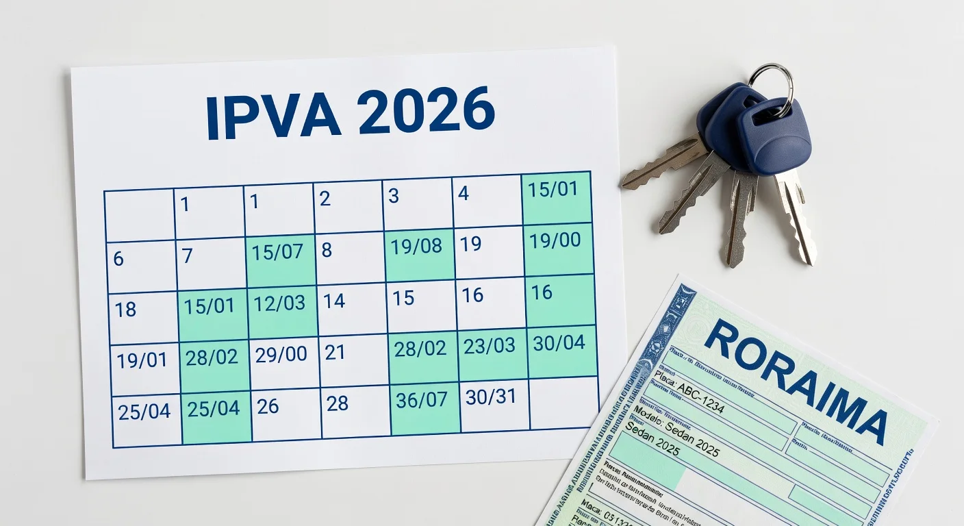 Calendário IPVA 2026 RR: Datas e Prazos para Não Perder