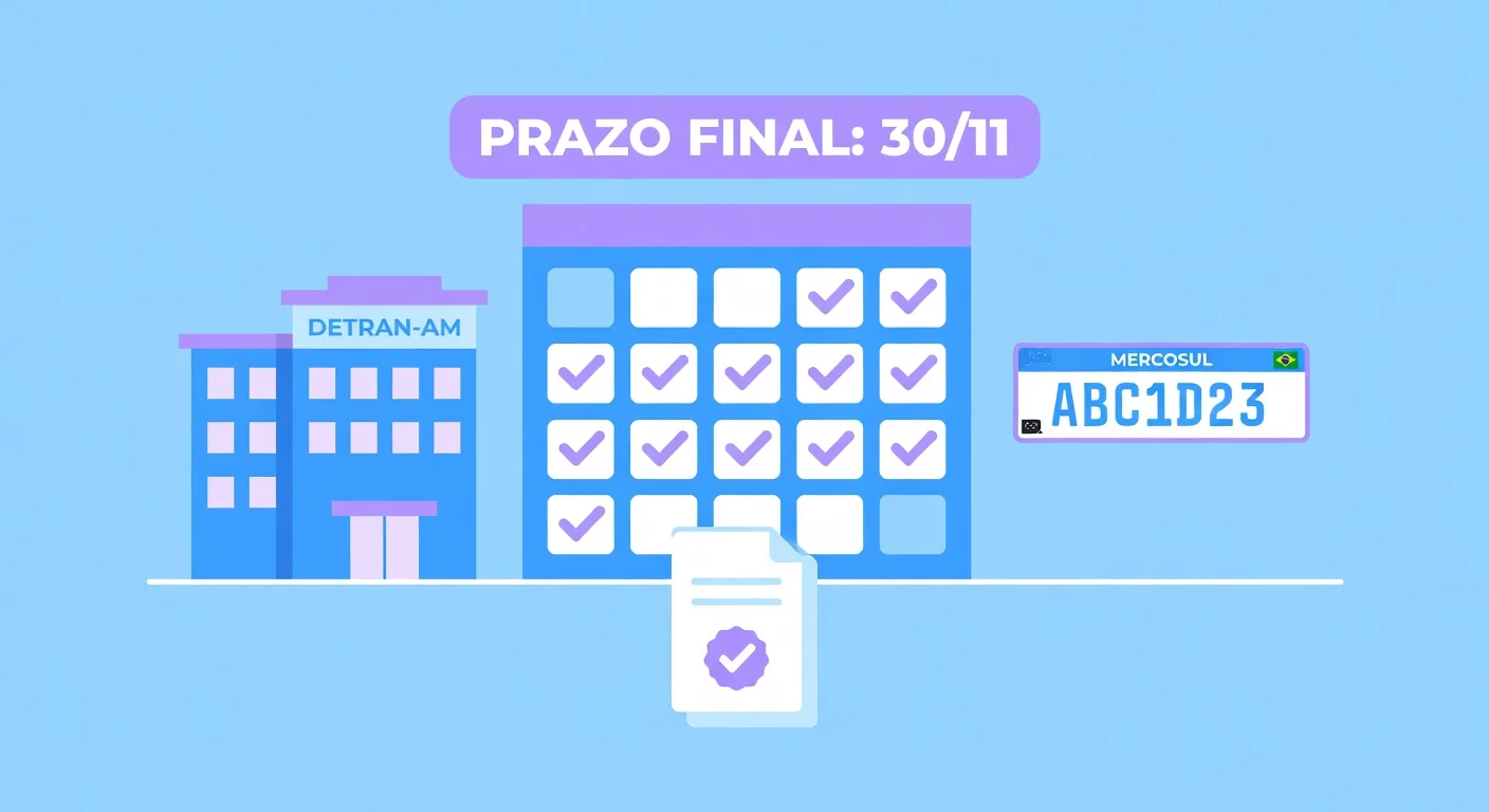 Calendário Licenciamento AM 2026: Datas por Final de Placa