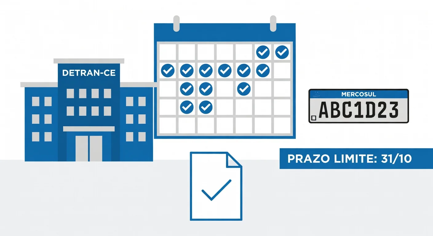 Calendário Licenciamento CE 2026: Datas por Final de Placa