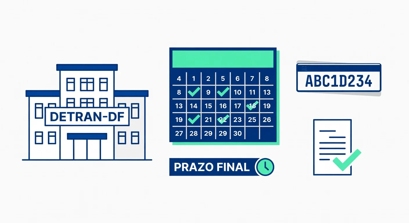 Calendário Licenciamento DF 2026: Datas por Final de Placa