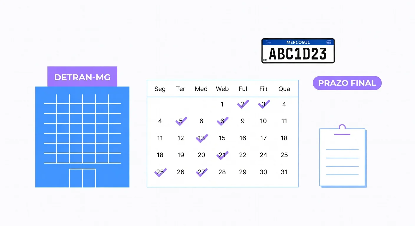 Calendário Licenciamento MG 2026: Datas por Final de Placa