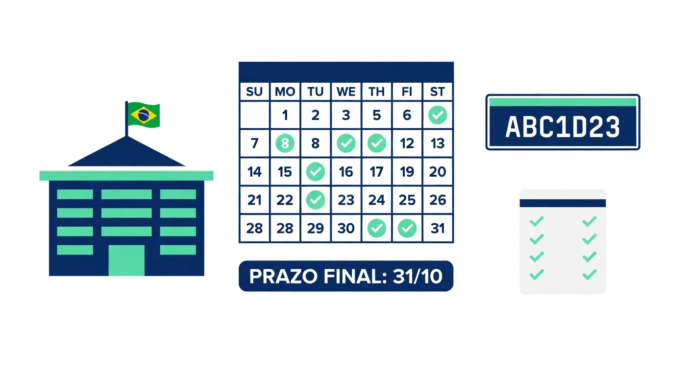 Calendário Licenciamento PE 2026: Datas por Final de Placa