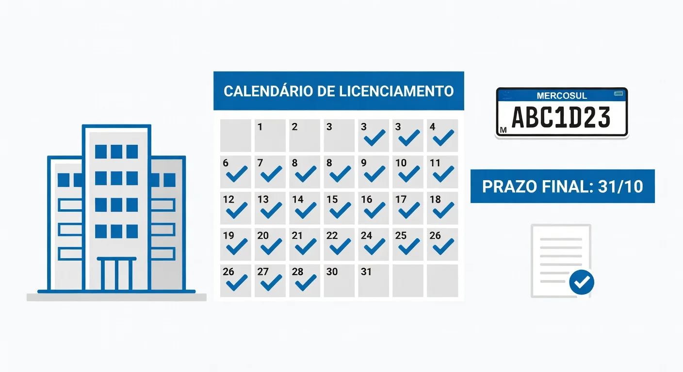 Calendário Licenciamento PR 2026: Datas por Final de Placa