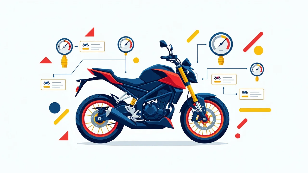 Calibragem de Pneu de Moto Pressão por Modelo