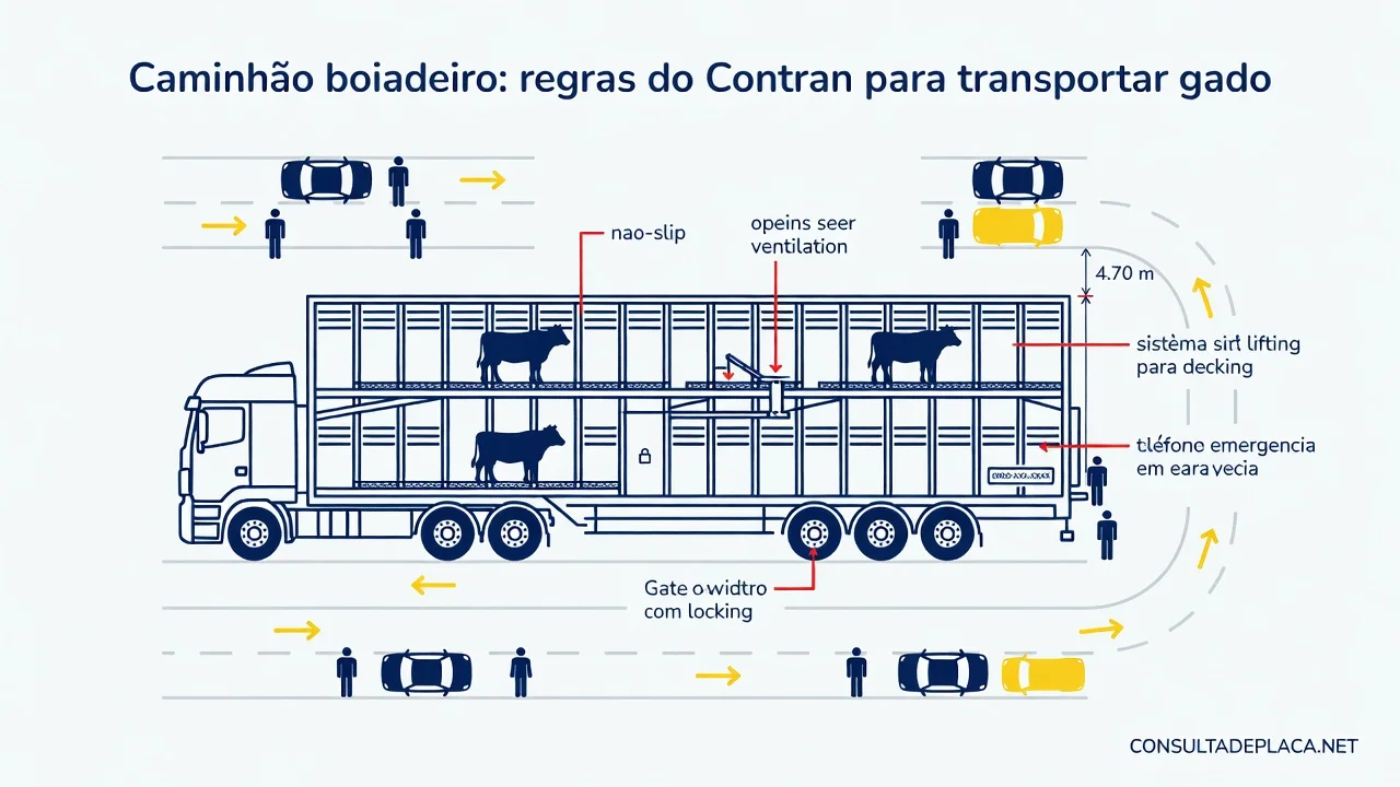 Caminhão boiadeiro: regras do Contran para transportar gado
