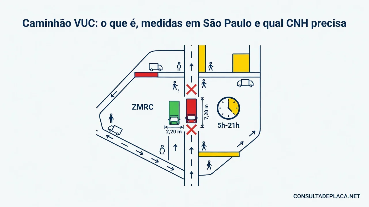 Caminhão VUC: o que é, medidas em São Paulo e qual CNH precisa