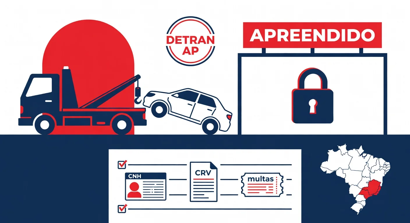 Carro apreendido DETRAN Amapá 2026: como retirar, taxas e prazo