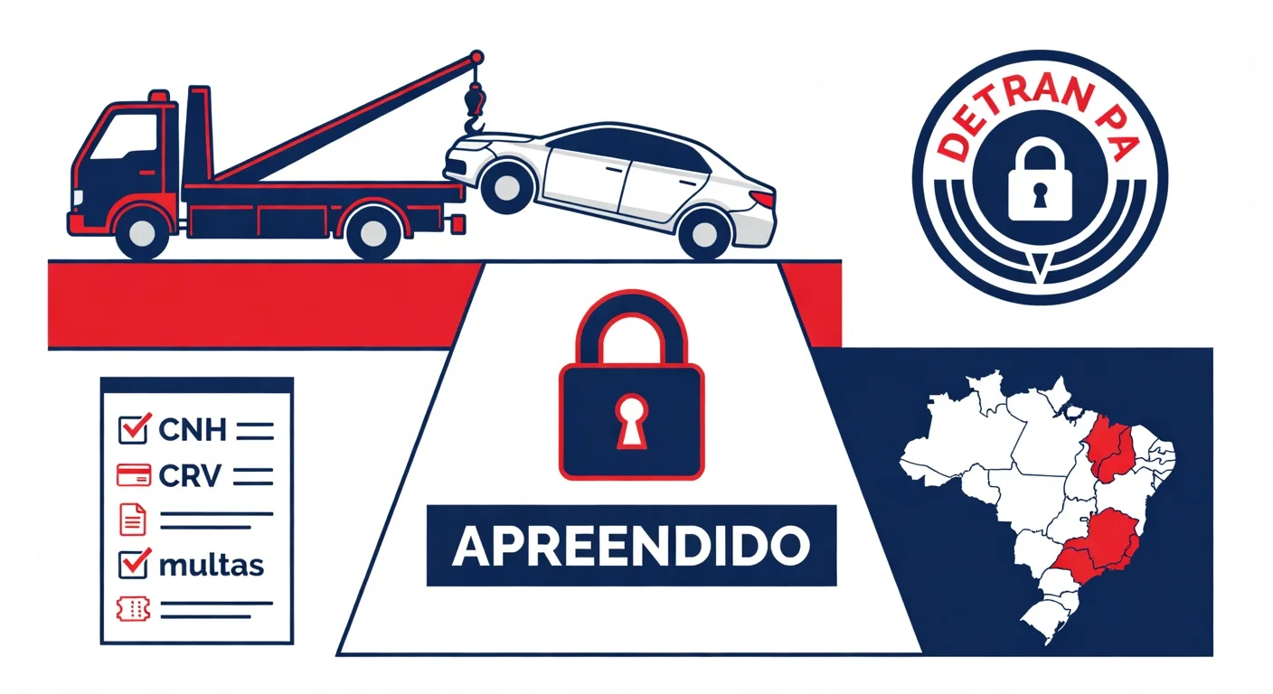 Carro apreendido DETRAN Pará 2026: como retirar, taxas e prazo