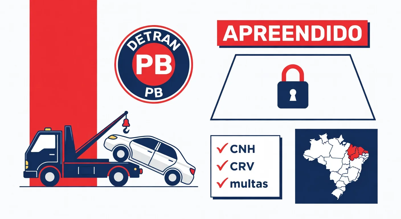 Carro apreendido DETRAN Paraíba 2026: como retirar, taxas e prazo