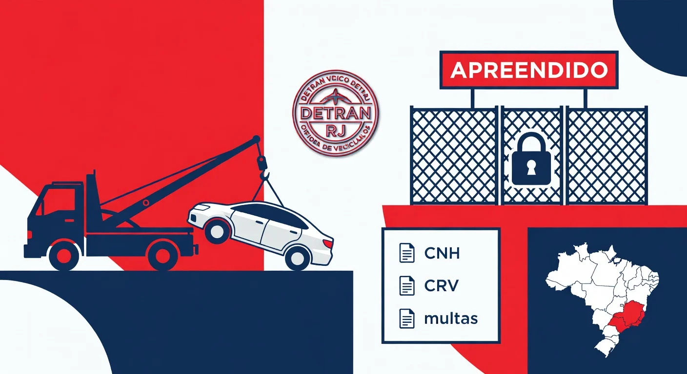 Carro apreendido DETRAN Rio de Janeiro 2026: como retirar, taxas e prazo