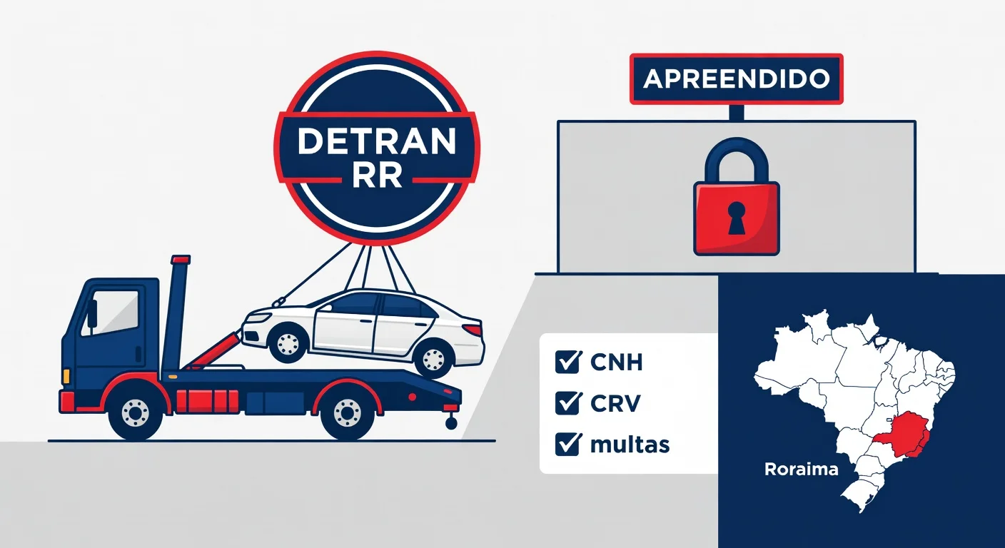 Carro apreendido DETRAN Roraima 2026: como retirar, taxas e prazo
