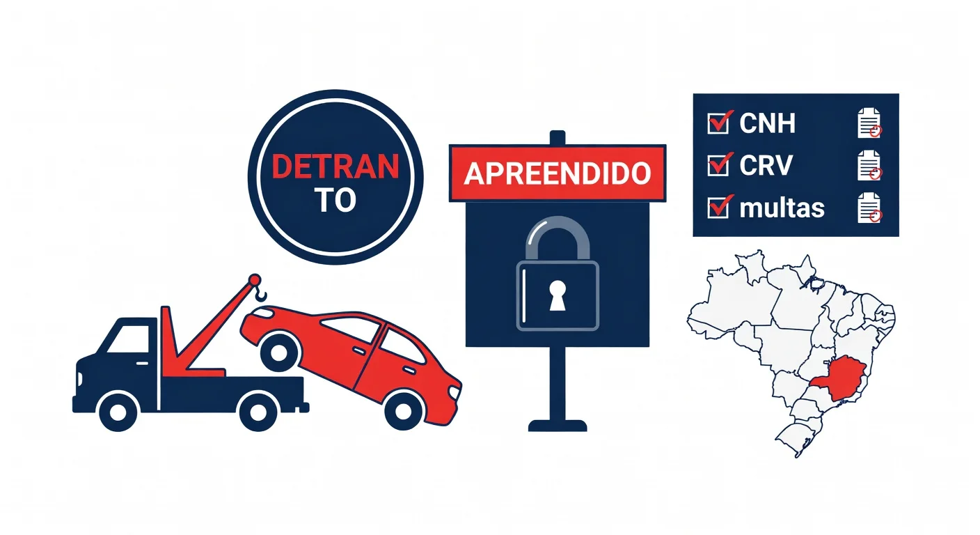 Carro apreendido DETRAN Tocantins 2026: como retirar, taxas e prazo
