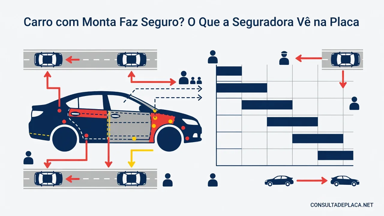 Carro com Monta Faz Seguro? O Que a Seguradora Vê na Placa