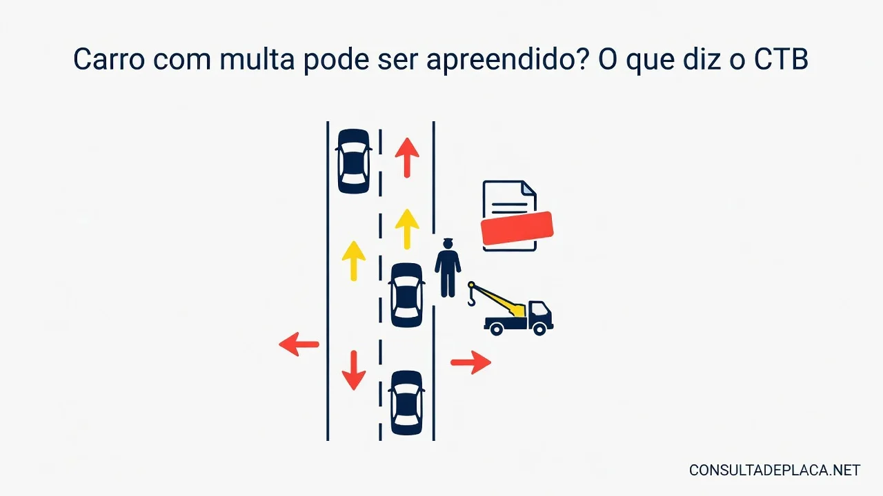 Carro com multa pode ser apreendido? O que diz o CTB