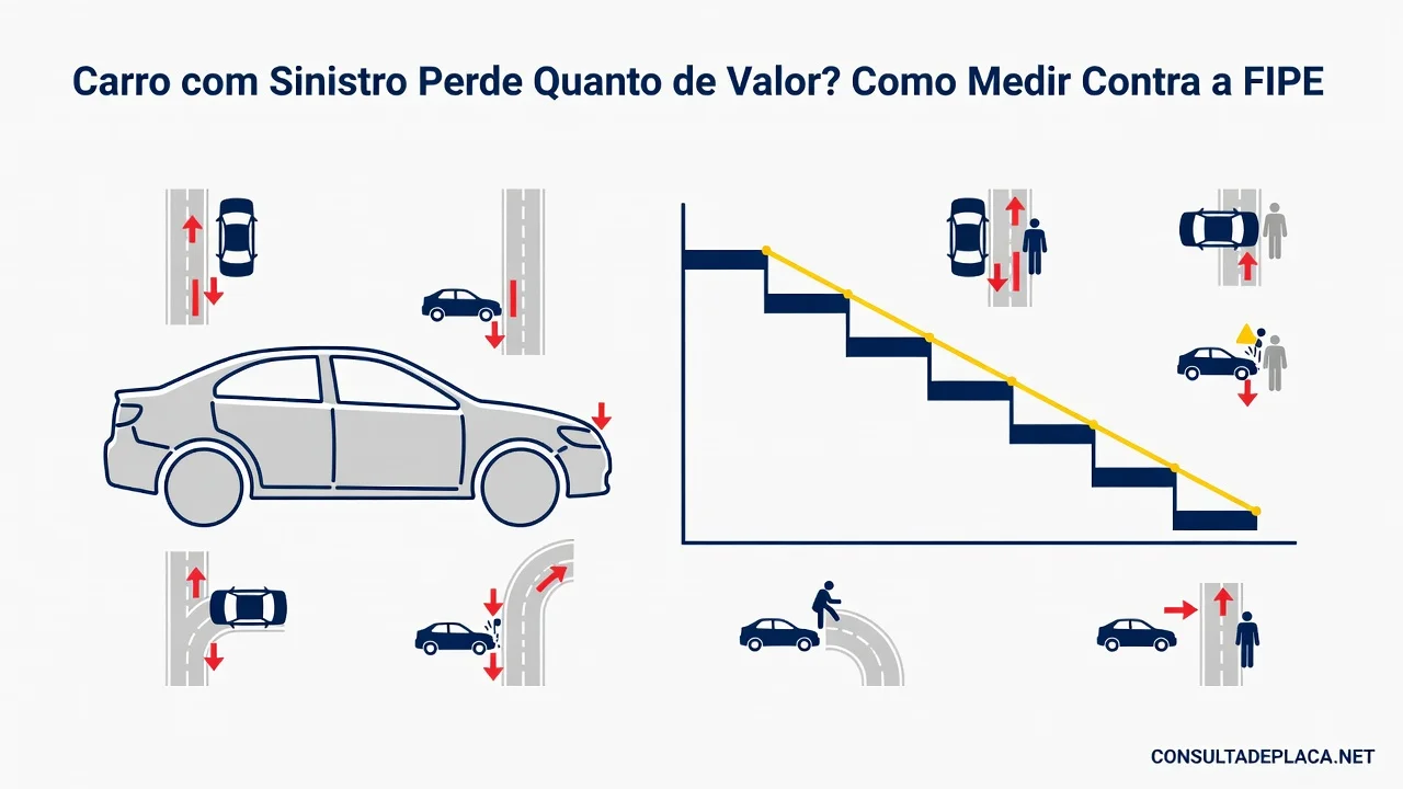 Carro com Sinistro Perde Quanto de Valor? Como Medir Contra a FIPE