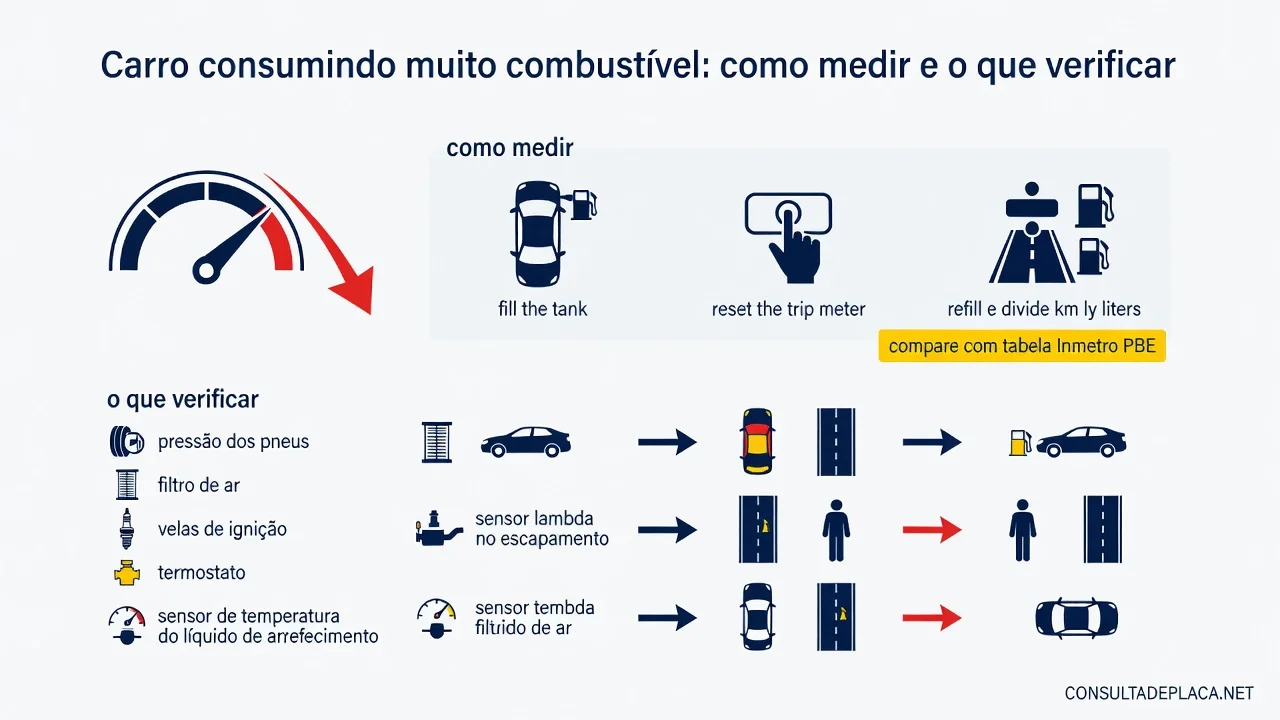 Carro consumindo muito combustível: como medir e o que verificar