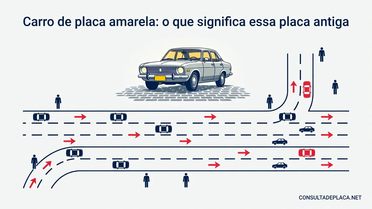 Carro de placa amarela: o que significa essa placa antiga