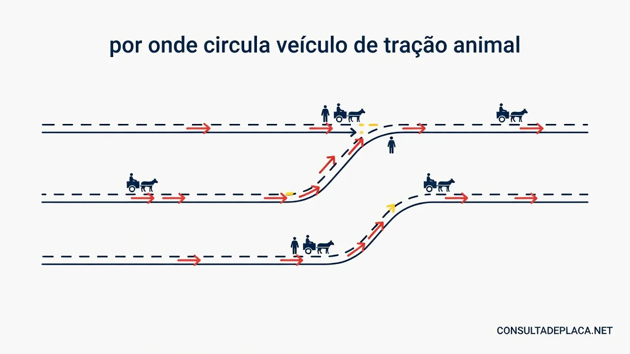 Artigo 52 do CTB: por onde circula veículo de tração animal