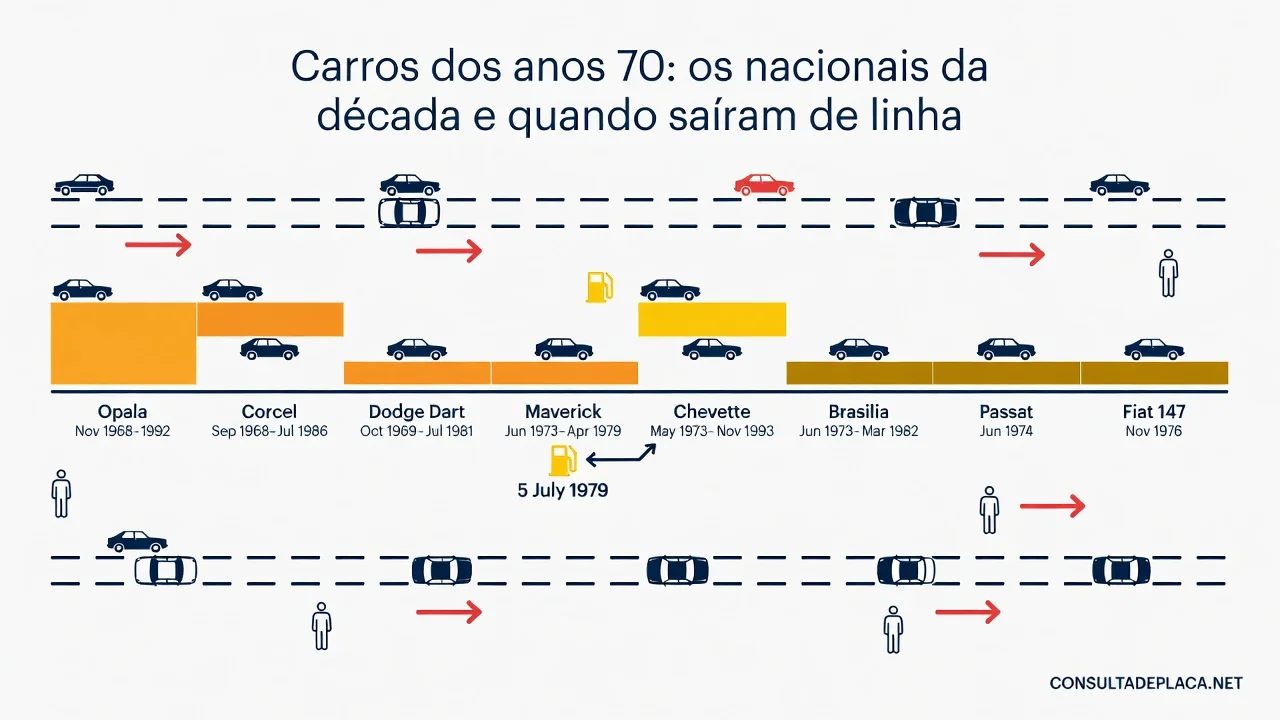 Carros dos anos 70: os nacionais da década e quando saíram de linha