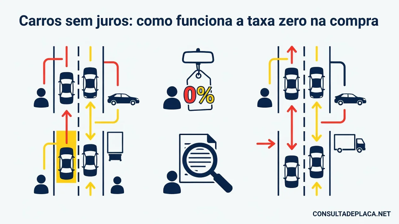 Carros sem juros: como funciona a taxa zero na compra