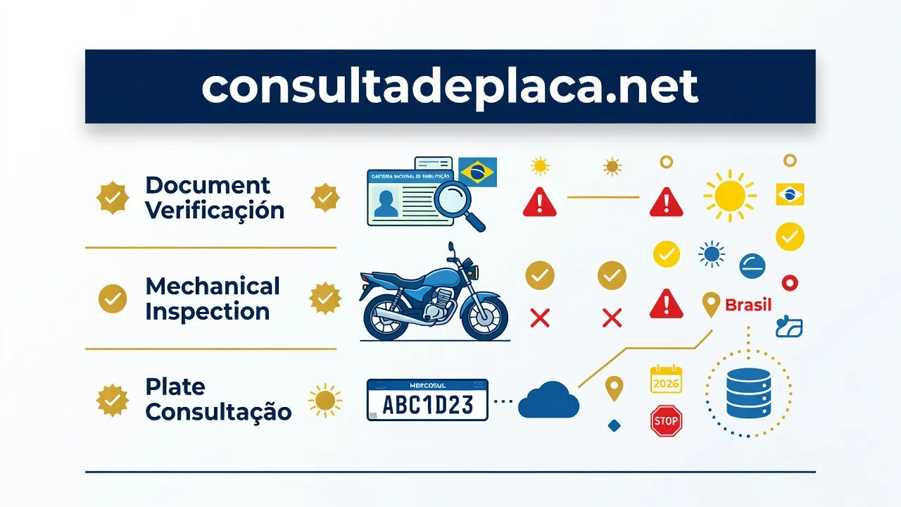 Comprar Moto Usada: Checklist e Consulta pela Placa 2026
